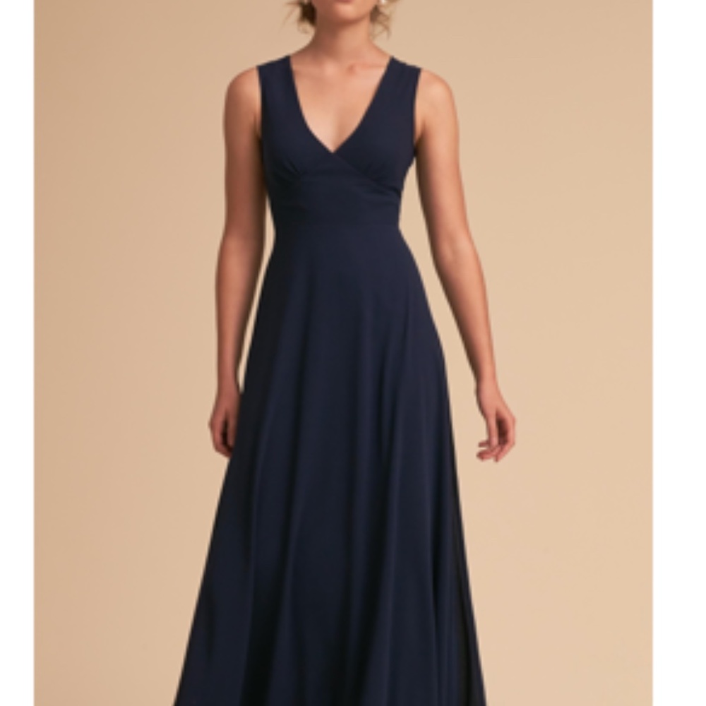 BHLDN floor length bridesmaid dress
